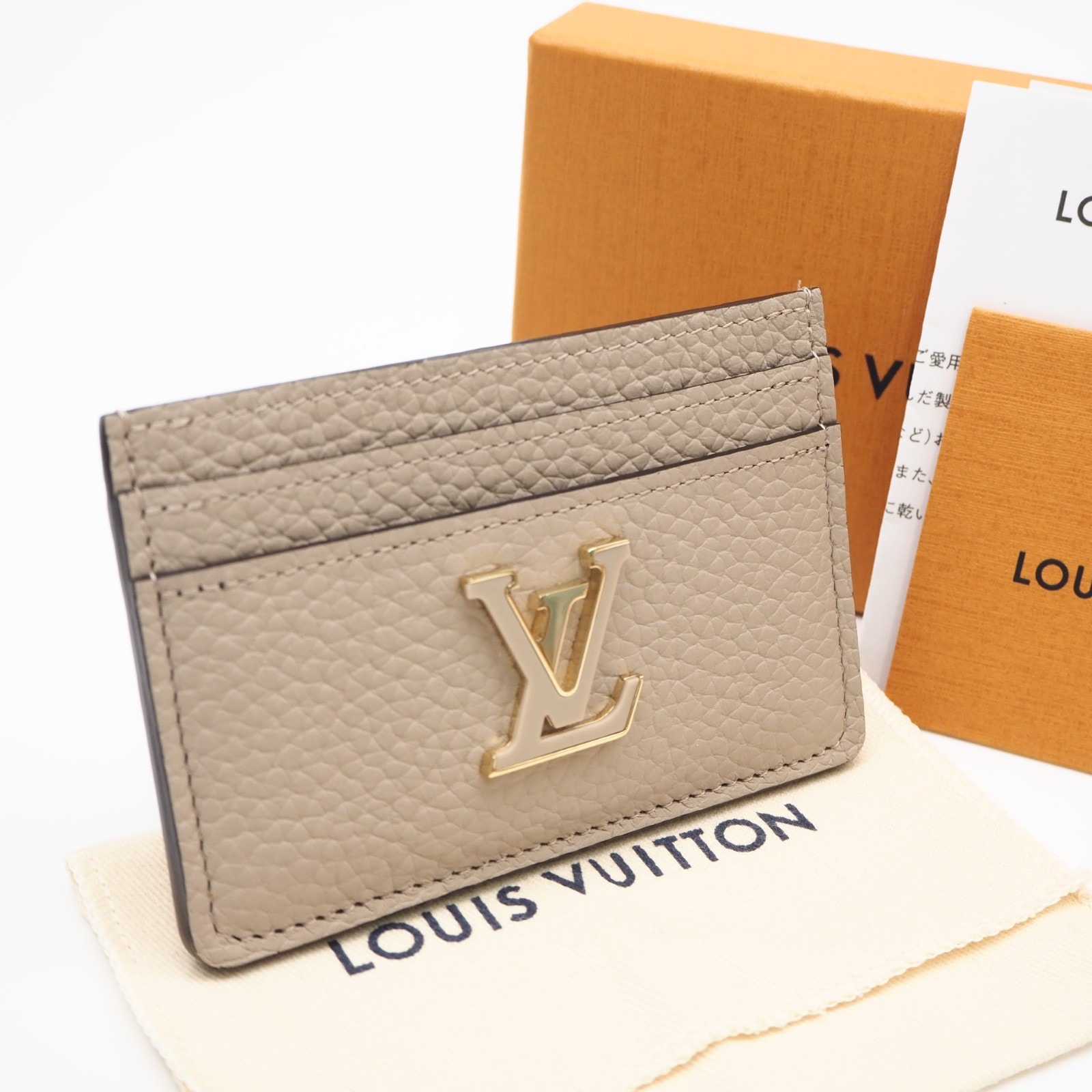 Louis Vuitton Porte Cartes Capucines Card Case "Galet"