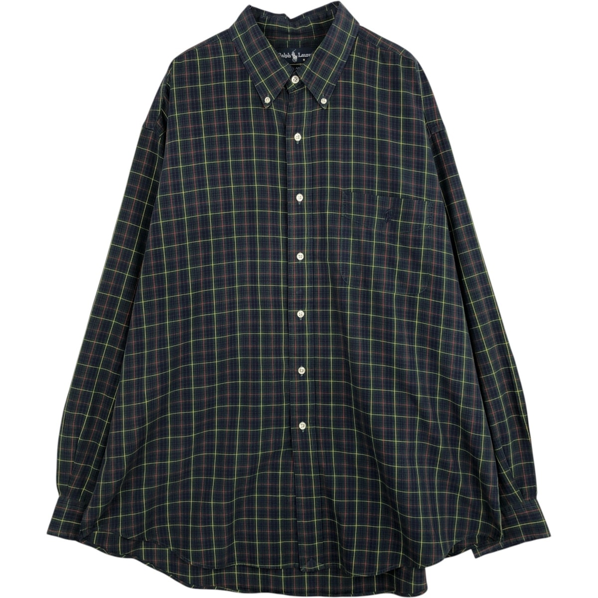 古着 ラルフローレン Ralph Lauren BLAIRE 長袖 ボタンダウンチェックシャツ メンズXL相当/eaa629014