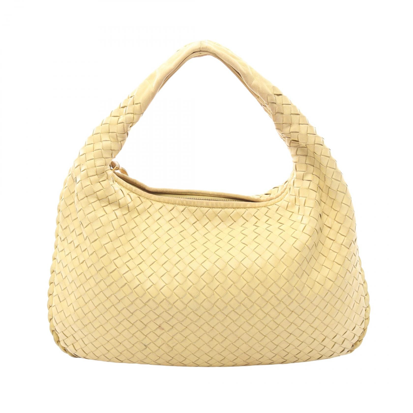 ボッテガヴェネタ BOTTEGA VENETA ヴェネタバッグ イントレチャート ショルダーバッグ バッグ レザー レディース イエロー系 115653 【中古】