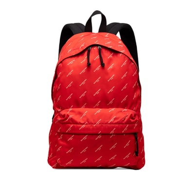 バレンシアガ エクスプローラー ロゴ リュック バックパック 503221 レッド ナイロン レディース BALENCIAGA 【中古】
