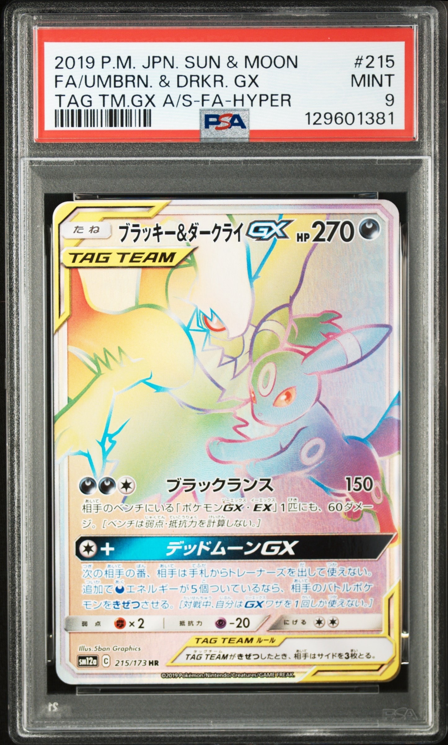 ブラッキー&ダークライGX HR[SM12a 215/173](ハイクラスパック「TAG TEAM GX タッグオールスターズ」)