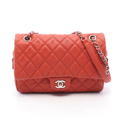 シャネル CHANEL マトラッセ ショルダーバッグ バッグ キャビアスキン(グレインドカーフ) レディース レッド系 【中古】