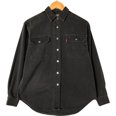 古着 90年代 リーバイス Levi's JEANS FOR WOMEN 長袖 ブラックデニムシャツ レディースS相当 ヴィンテージ/eaa552321