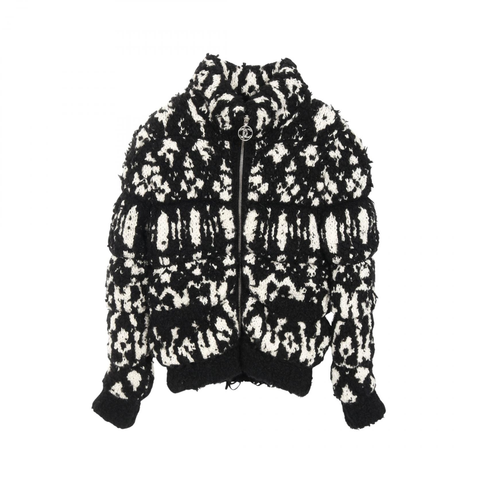 シャネル CHANEL ココマーク ブルゾン 衣料品 アウター ウール カシミヤ レディース ブラック系 / ホワイト系 P62172K47609 【中古】