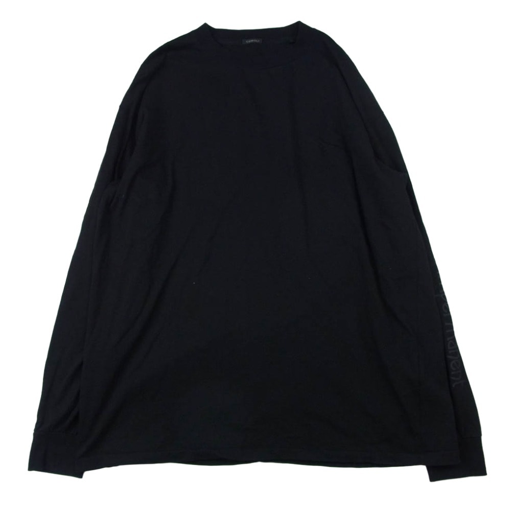 COMOLI コモリ 25AW C03-05009 コットンカシミヤ長袖Tシャツ 長袖クルー ブラック系 3【中古】