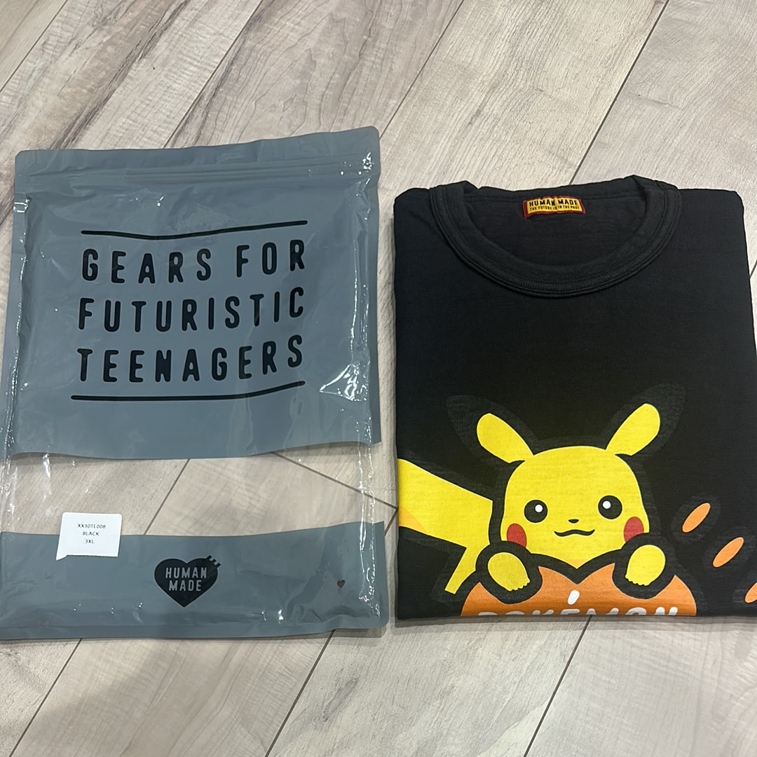 ヒューマンメイド ポケモン ピカチュウ 渋谷パルコ 限定カラー ブラック　3XL ヒューマンメイド ポケモン ピカチュウ 渋谷パルコ 限定カラー