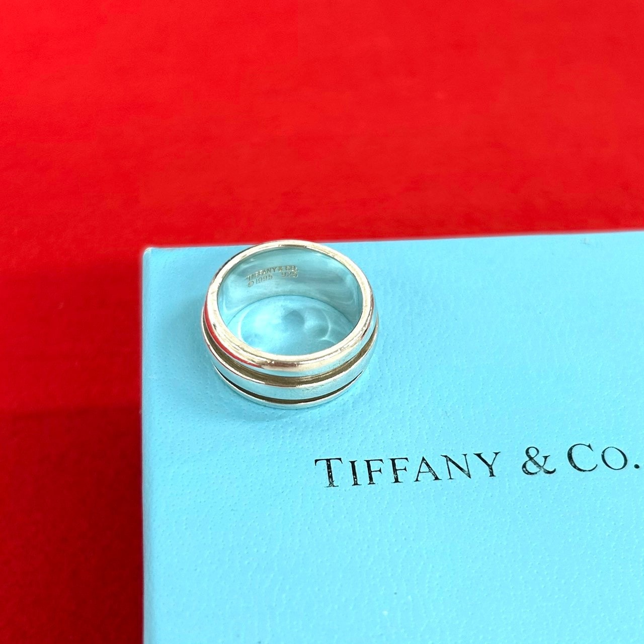 TIFFANY&Co. ティファニー グルーブド ダブルライン リング シルバー925 リング・指輪 12号 シルバー
 13745