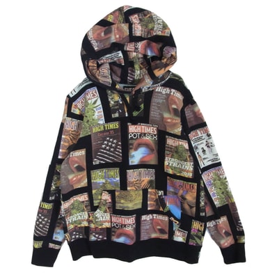 WACKO MARIA ワコマリア パーカー 18SS × HIGH TIMES ハイタイムズ HEAVY WEIGHT PULLOVER HOODED SWEAT SHIRTS 総柄 ヘビーウェイト フーデッドパーカー プルオーバーパーカー M【中古】