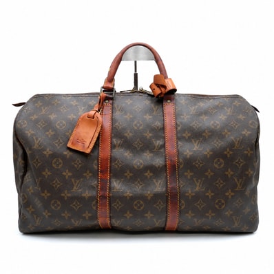 LOUIS VUITTON(ルイ・ヴィトン)キーポル50 ヴィンテージ ボストンバッグ トラベルバッグ モノグラム ブラウン PVC レザー 大容量 旅行バッグ メンズ レディース M41426【中古】