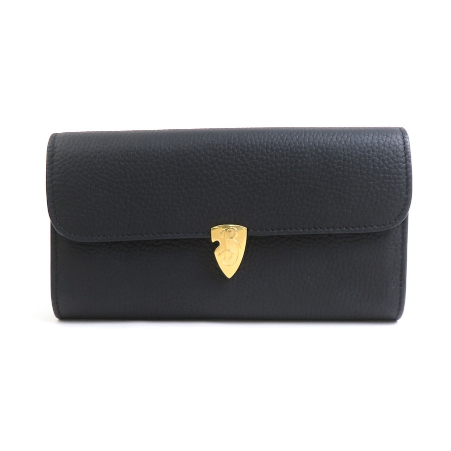 バーバリー BURBERRY 長財布 レザー ブラック ユニセックス【中古】 56385a