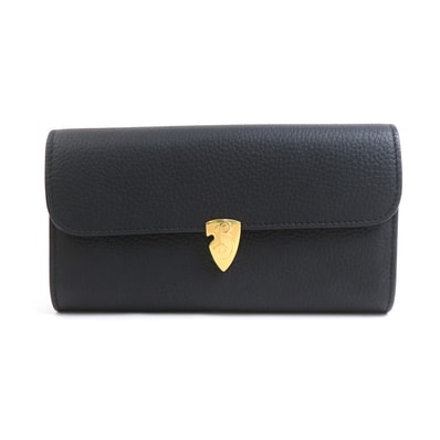 バーバリー BURBERRY 長財布 レザー ブラック ユニセックス【中古】 56385a