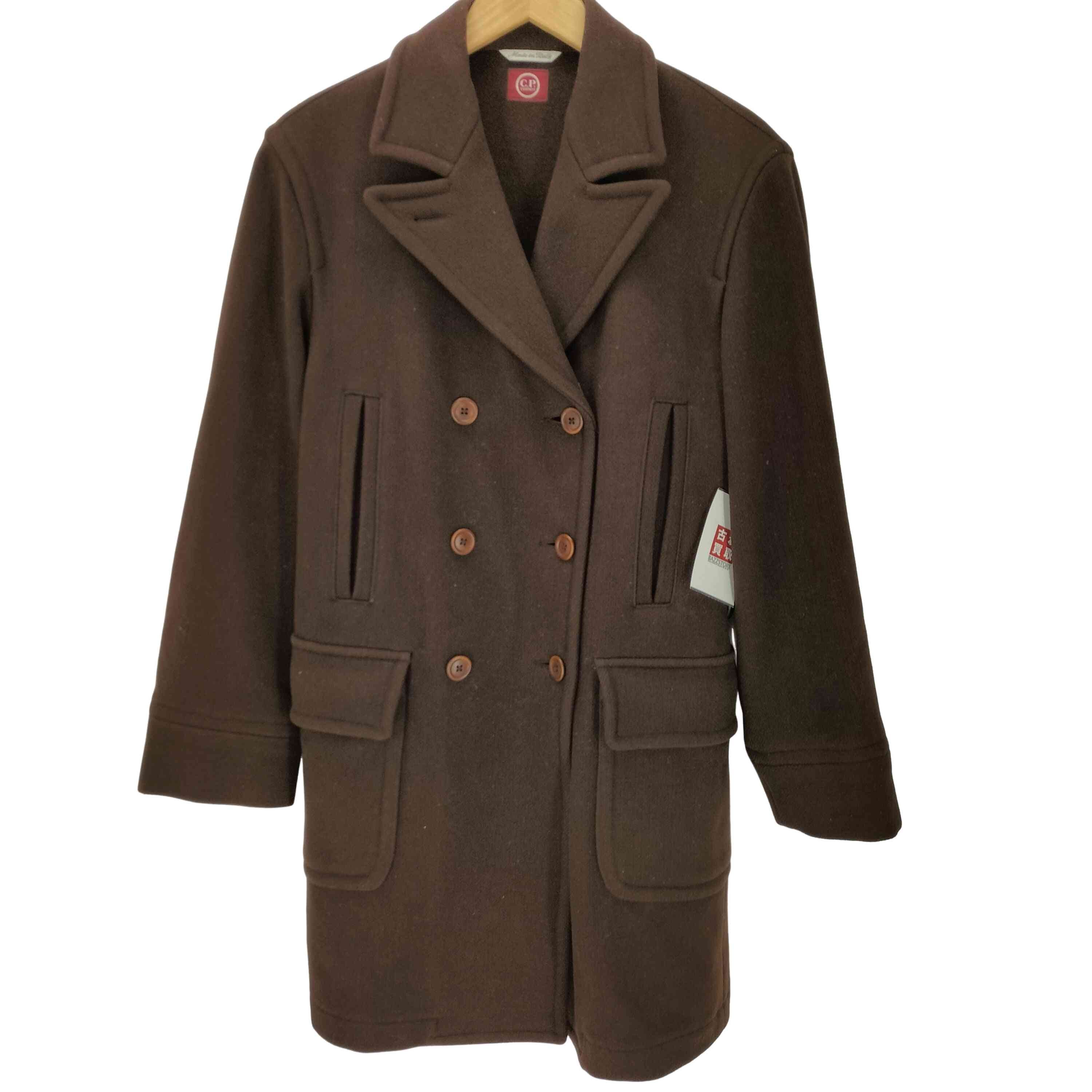 90S 95AW 赤タグ イタリア製 Romeo Gigli ロメオ・ジリ期 ウッドボタン ウール ナイロン Pコート【1138769088478】