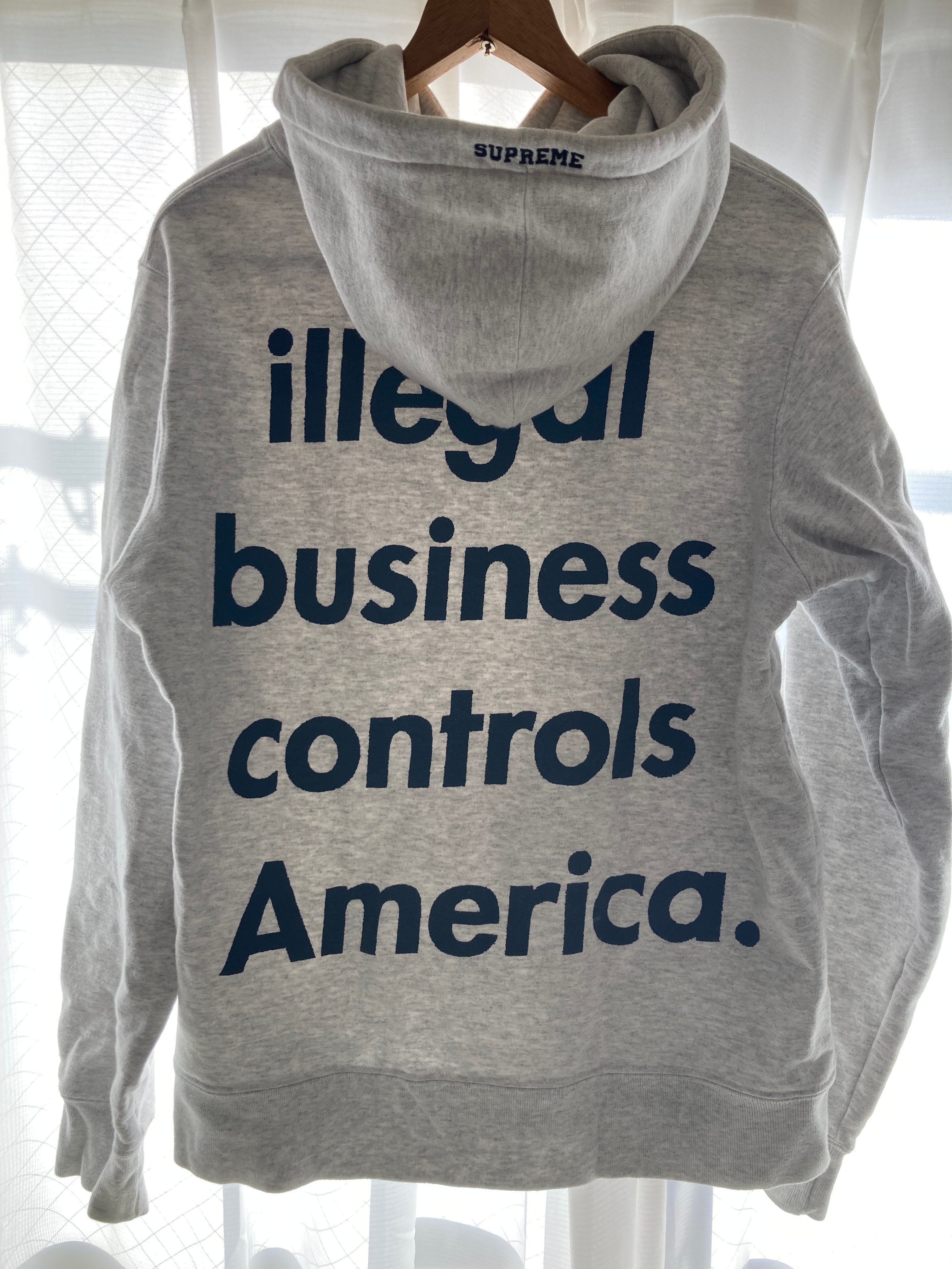 Supreme Illegal Business Hooded Sweatshirt "Grey"