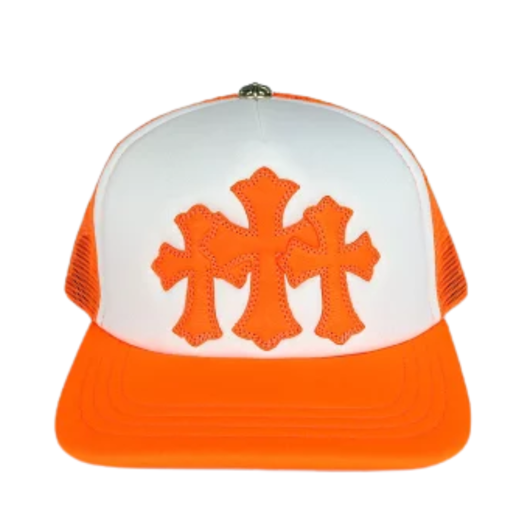 クロムハーツ セメタリークロス パッチ トラッカーキャップ オレンジ