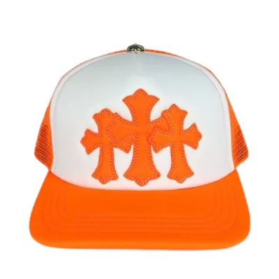 クロムハーツ セメタリークロス パッチ トラッカーキャップ オレンジ