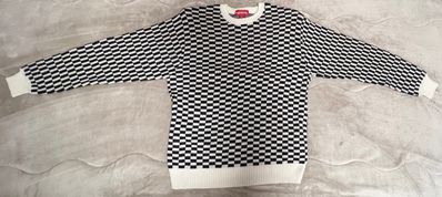 Supreme Back Logo Sweater "Checkerboard"