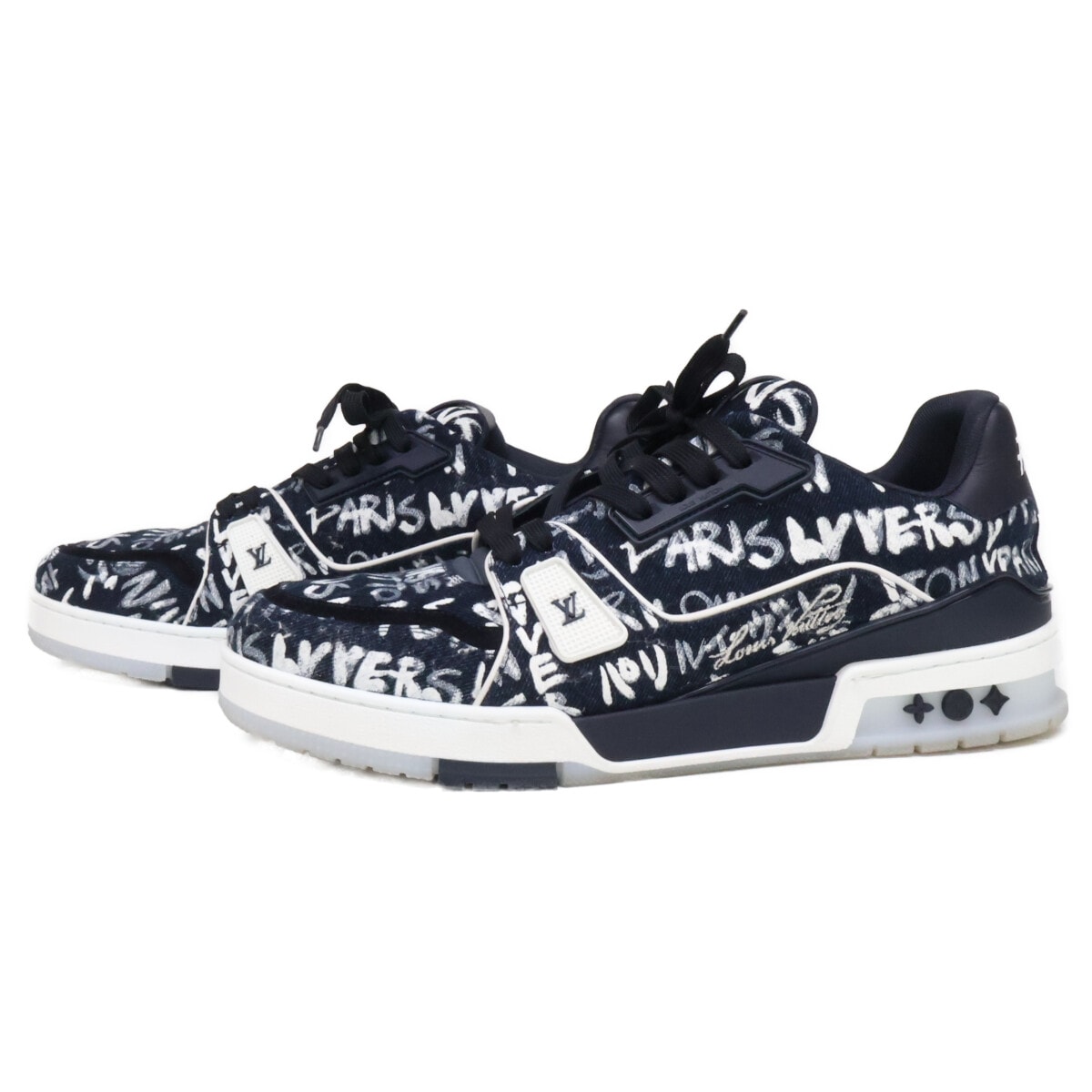 ルイヴィトン ×NIGO 1AIKPM インディゴ  LVトレイナー スニーカー 9 1/2