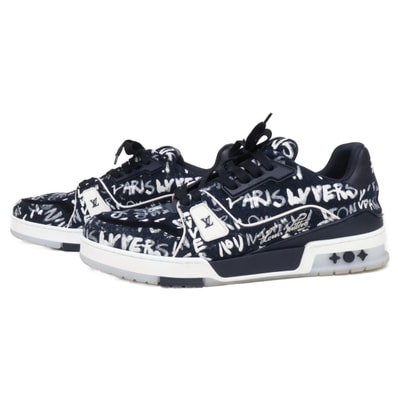 ルイヴィトン ×NIGO 1AIKPM インディゴ LVトレイナー スニーカー 9 1/2