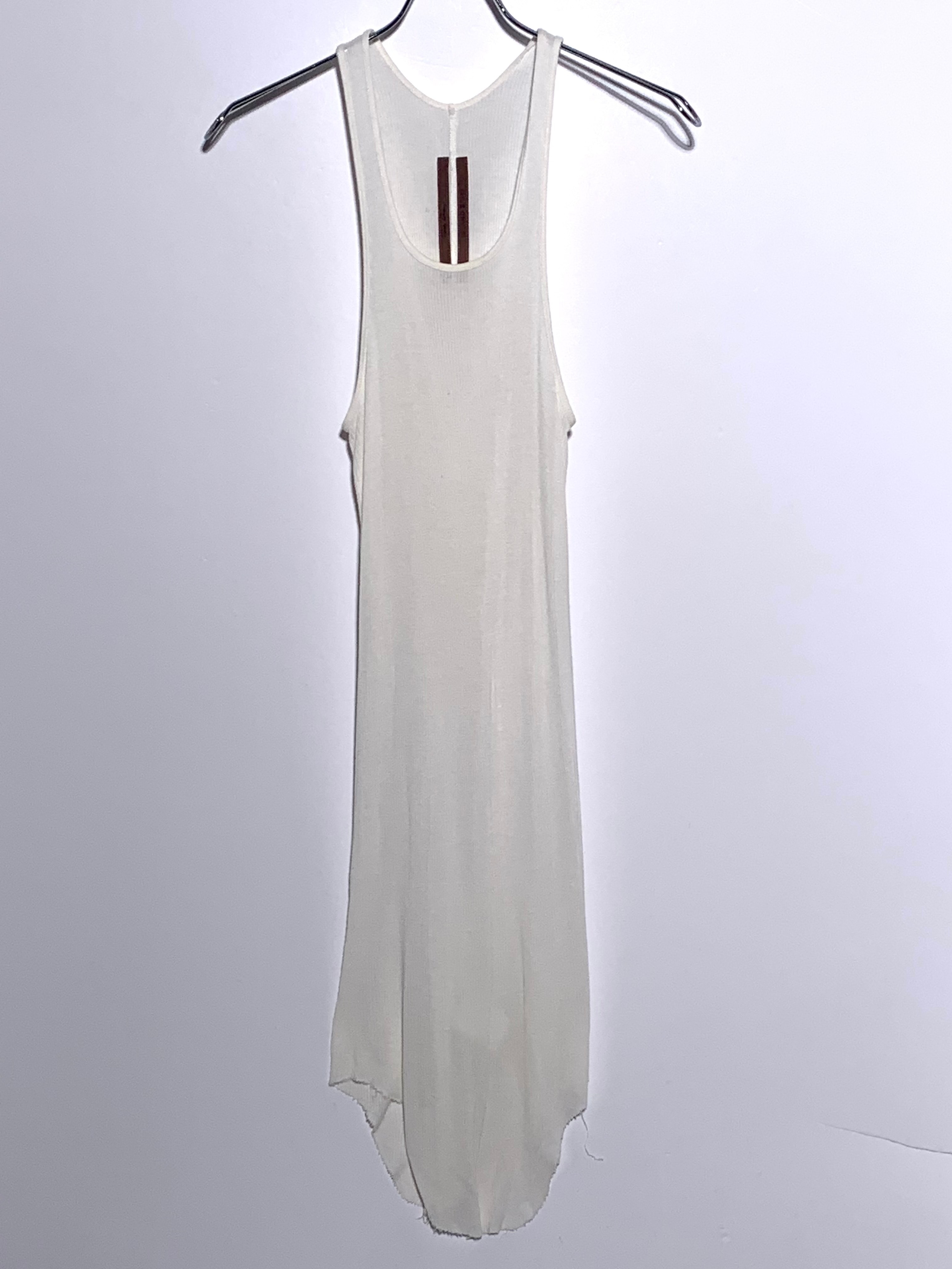 Rick Owens BASIC RIB TANK Cream 13SS