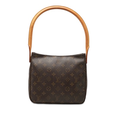 ルイ ヴィトン モノグラム ルーピングMM ワンショルダーバッグ ハンドバッグ M51146 ブラウン PVC レザー レディース LOUIS VUITTON 【中古】