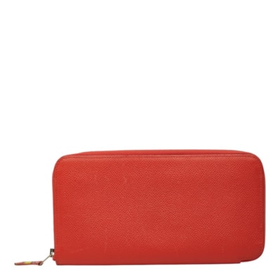 エルメス アザップロングシルクイン ラウンドファスナー 長財布 ピンク系 ローズジャイプール ヴォーエプソン レディース HERMES 中古