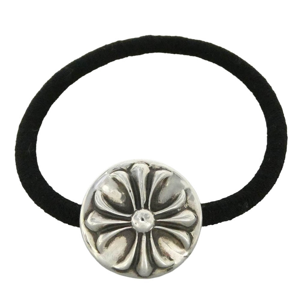 CHROME HEARTS クロムハーツ(原本無) HAIRBAND クロスボールボタン ヘアゴム コンチョ シルバー系【中古】