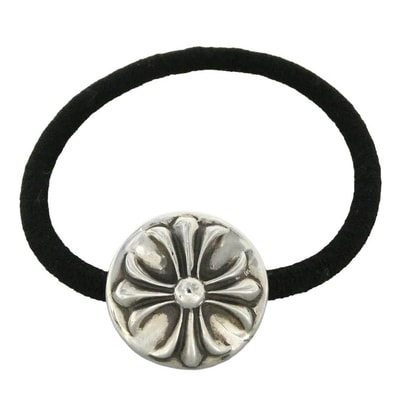 CHROME HEARTS クロムハーツ(原本無) HAIRBAND クロスボールボタン ヘアゴム コンチョ シルバー系【中古】