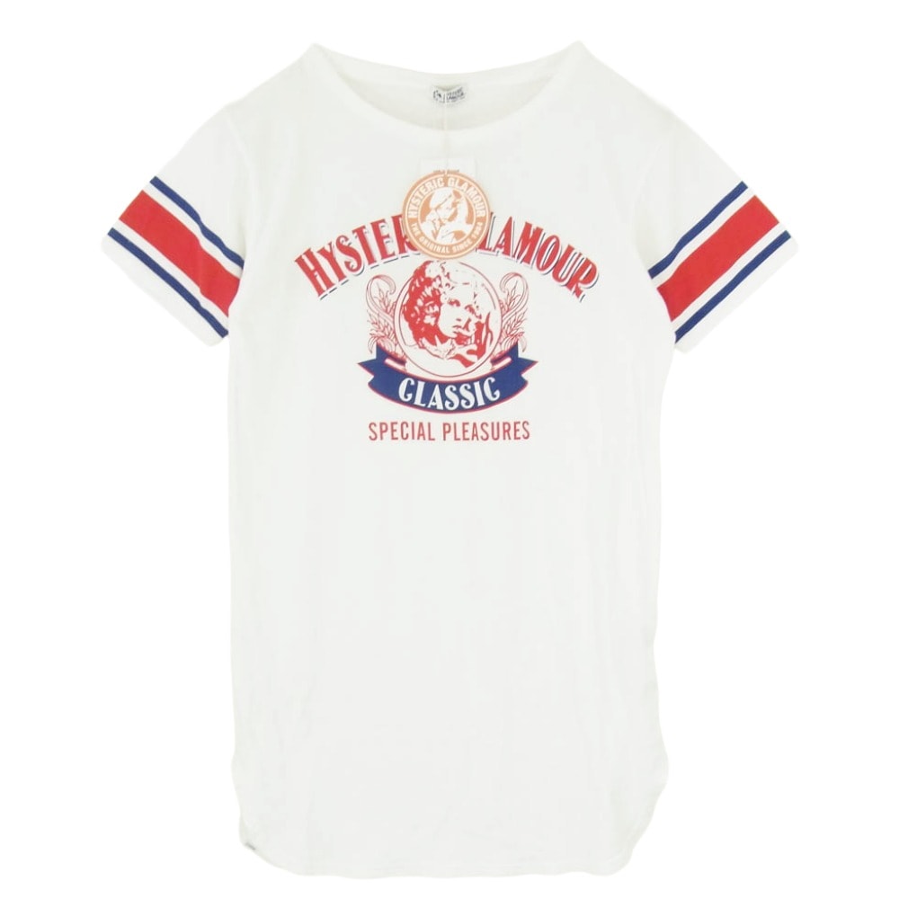 HYSTERIC GLAMOUR ヒステリックグラマー 01172CO03 ガールプリント 半袖 ワンピース ホワイト系 FREE【中古】