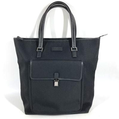 グッチ GUCCI ロゴ 縦型トート 108832 カバン トートバッグ ショルダーバッグ 肩掛け ハンドバッグ ナイロンキャンバス ブラック