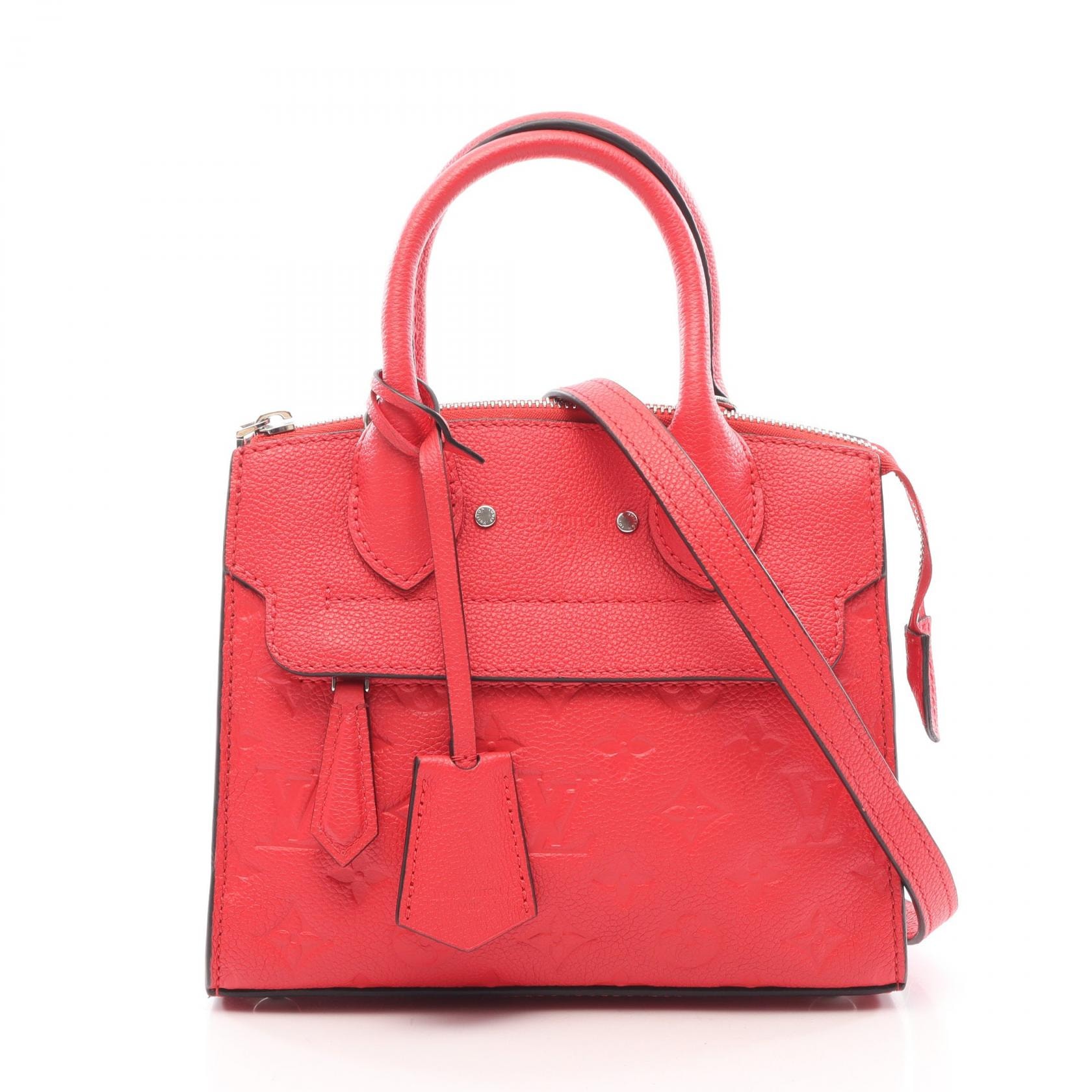 ルイ・ヴィトン LOUIS VUITTON ポンヌフMINI 2WAY ハンドバッグ バッグ レザー モノグラム・アンプラント ポピーペタル レディース ピンク系 M41747 【中古】