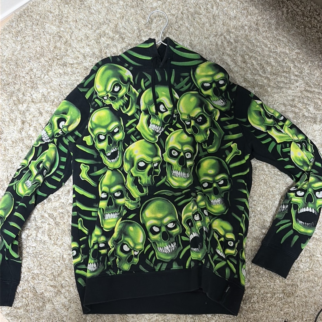 Supreme Skull Pile Hooded Sweartshirt "Black"
