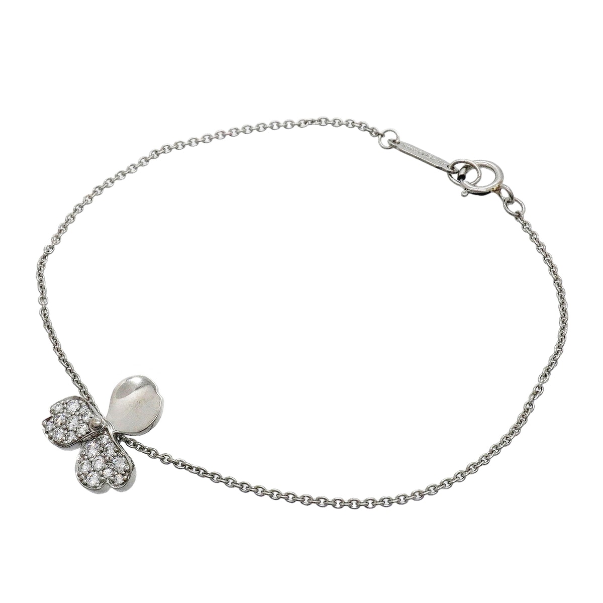 【6jgb0626】ティファニー ブレスレット ペーパーフラワー Pt950 プラチナ ダイヤモンド【中古】レディース