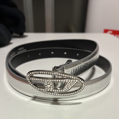 Diesel B-1dr Strass 20 Leather Belt Diesel B-1dr Strass 20 Leather Belt