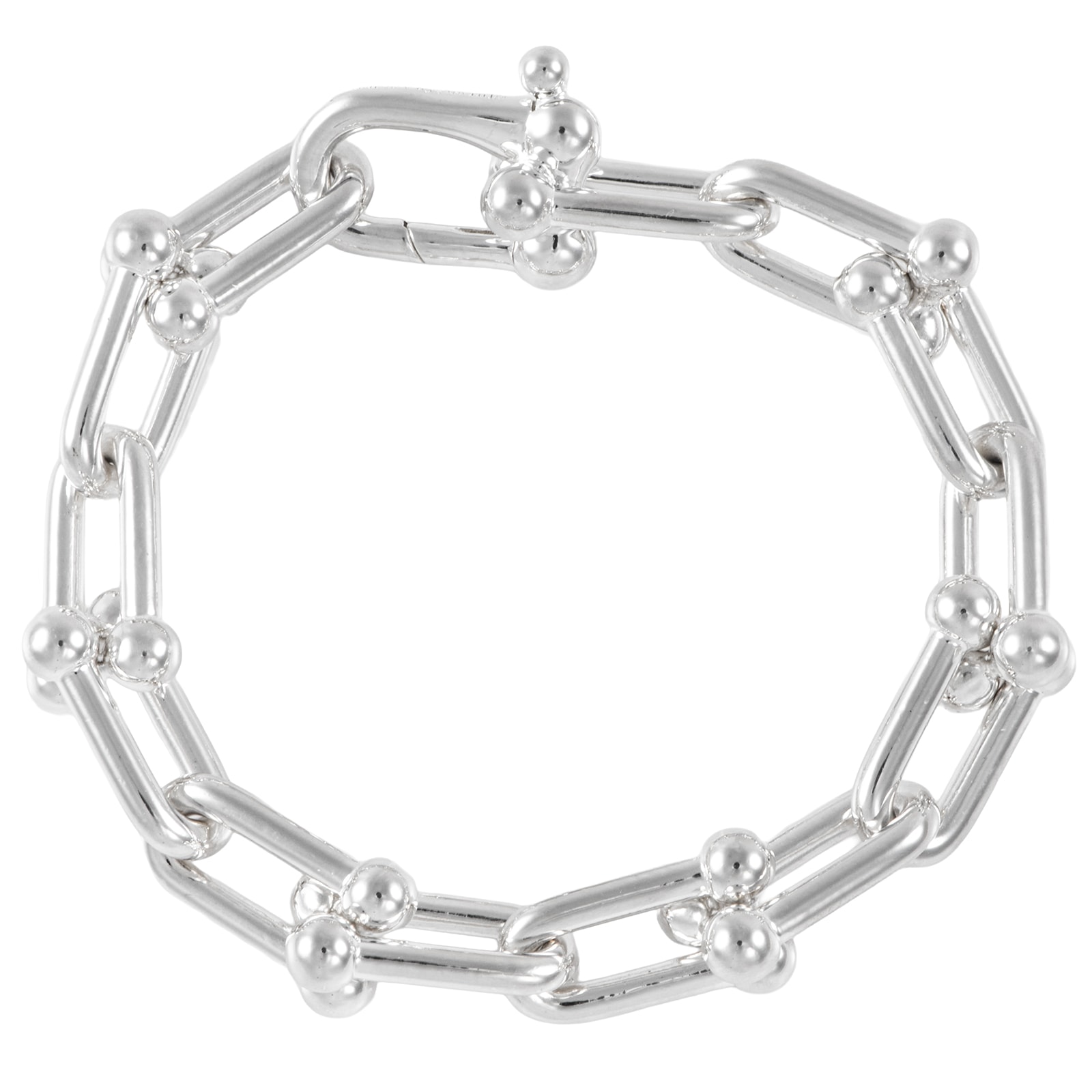 TIFFANY&Co. ティファニー ハードウェア ラージ リンク ブレスレット スターリングシルバー シルバー【中古】