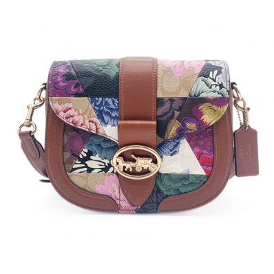 COACH コーチ カフェ ファセット パッチワーク ショルダーバッグ
サドルバッグ 2WAY C2804 レザー PVCコーティングキャンバス ブラウン レディース
【中古】