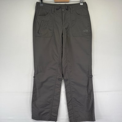 古着 ザ・ノースフェイス THE NORTH FACE パンツ ナイロンパンツ ワンポイントロゴ 6(レディース) グレー系 レディース