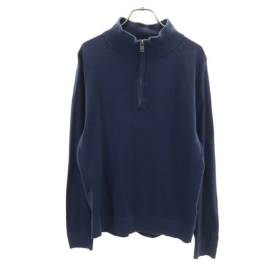 GAP ギャップ 長袖 ハーフジップ セーター S ネイビー ニット