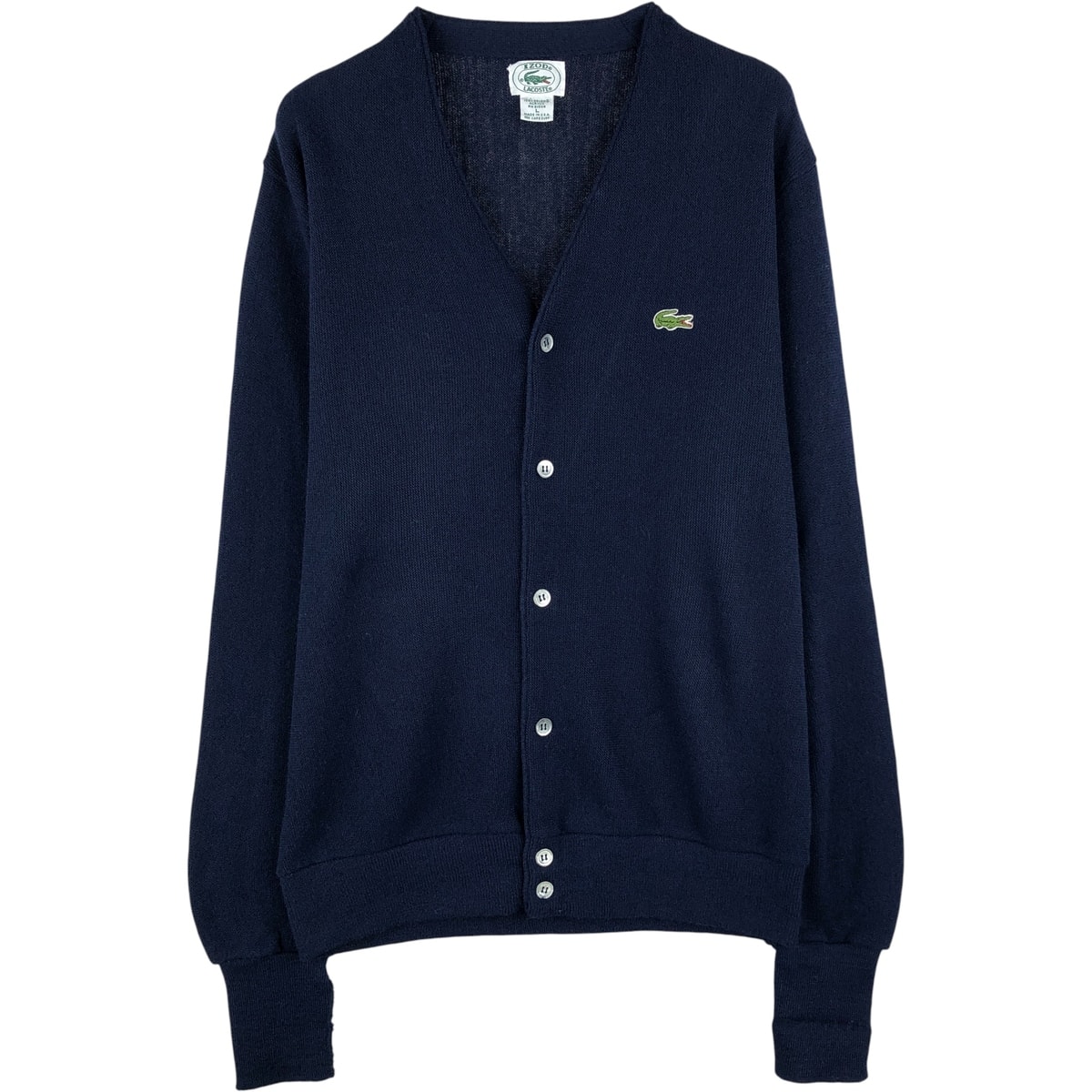 古着 80~90年代 ラコステ LACOSTE IZOD アクリルニットカーディガン USA製 メンズL相当 ヴィンテージ/eaa607657