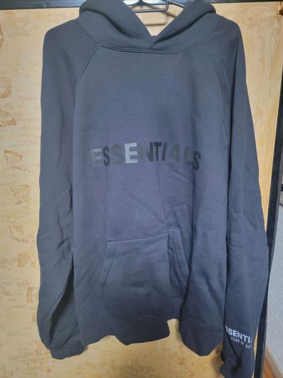 FEAR OF GOD ESSENTIALS / SSENSE 3D Silicon Applique Pullover Hoodie "Dark Navy"