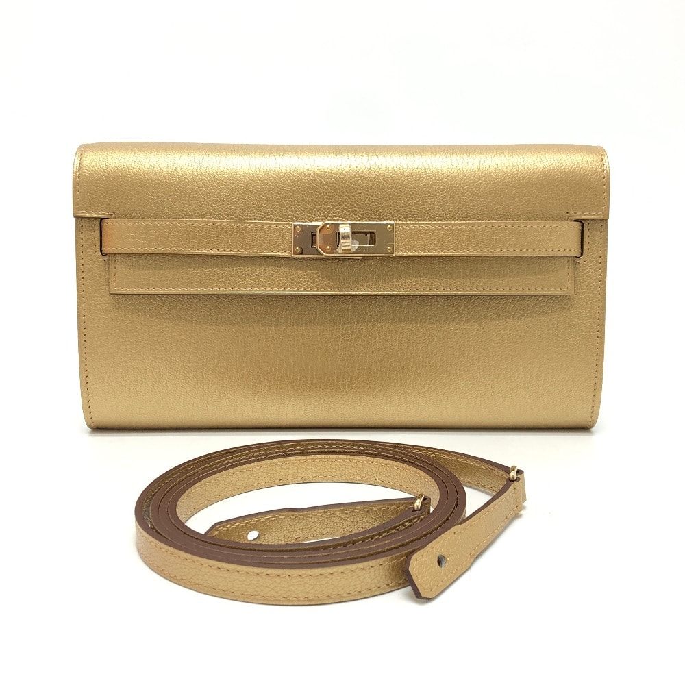エルメス HERMES ケリートゥーゴー H086404CPY9 ウォレット 財布 カバン ショルダーバッグ G刻 ドレ ゴールド 新品