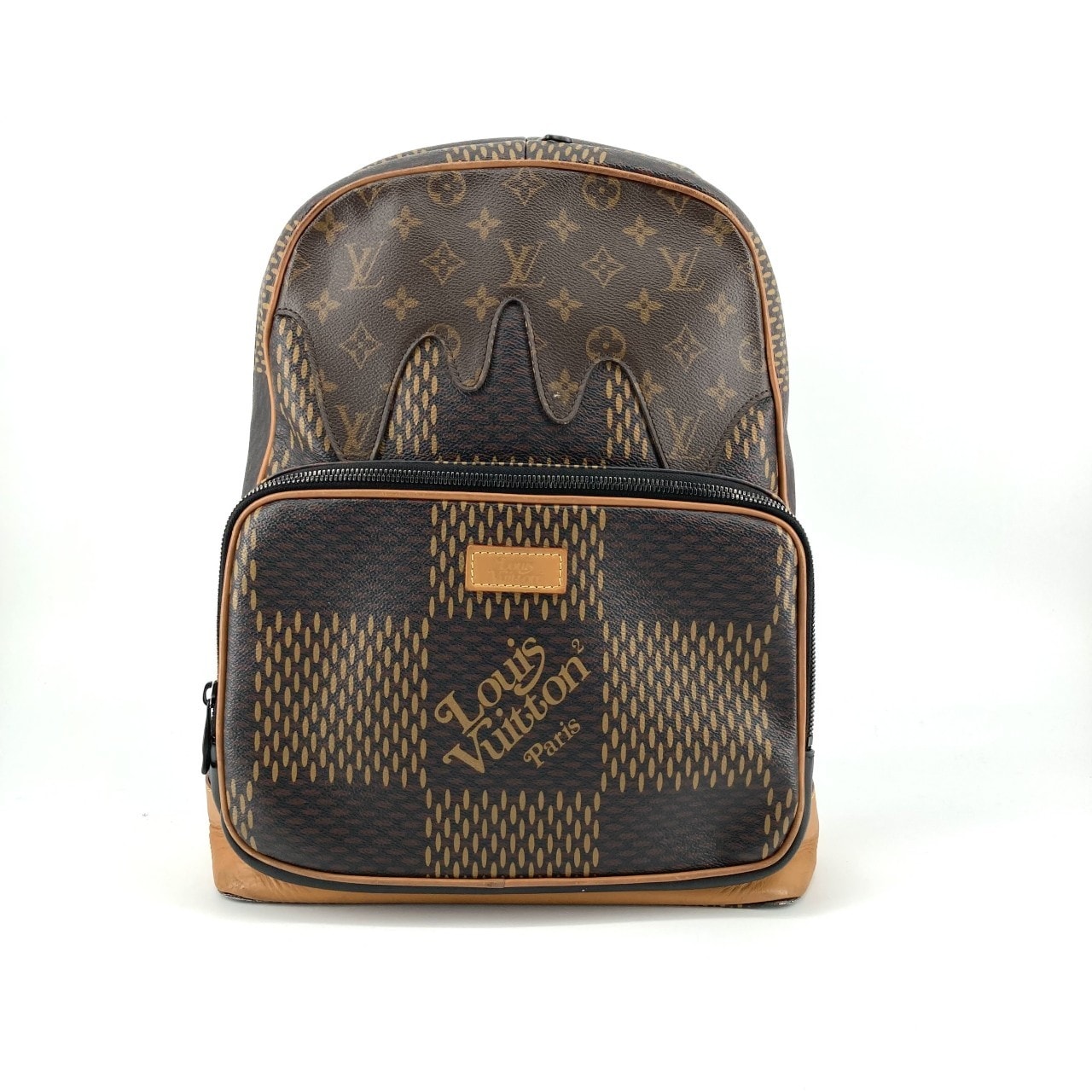 LOUIS VUITTON(ルイ・ヴィトン) ×NIGO ダミエエベヌジャイアント レザー N40380 リュック・デイパック ブラウン