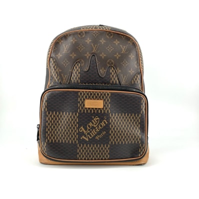 LOUIS VUITTON(ルイ・ヴィトン) ×NIGO ダミエエベヌジャイアント レザー N40380 リュック・デイパック ブラウン