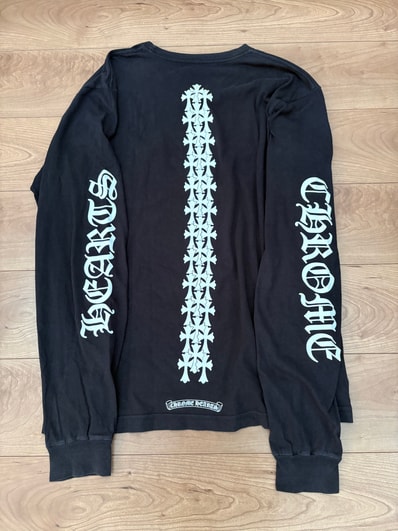 Chrome Hearts Cemetery Cross Tire Tracks L/S T-Shirt "Black"