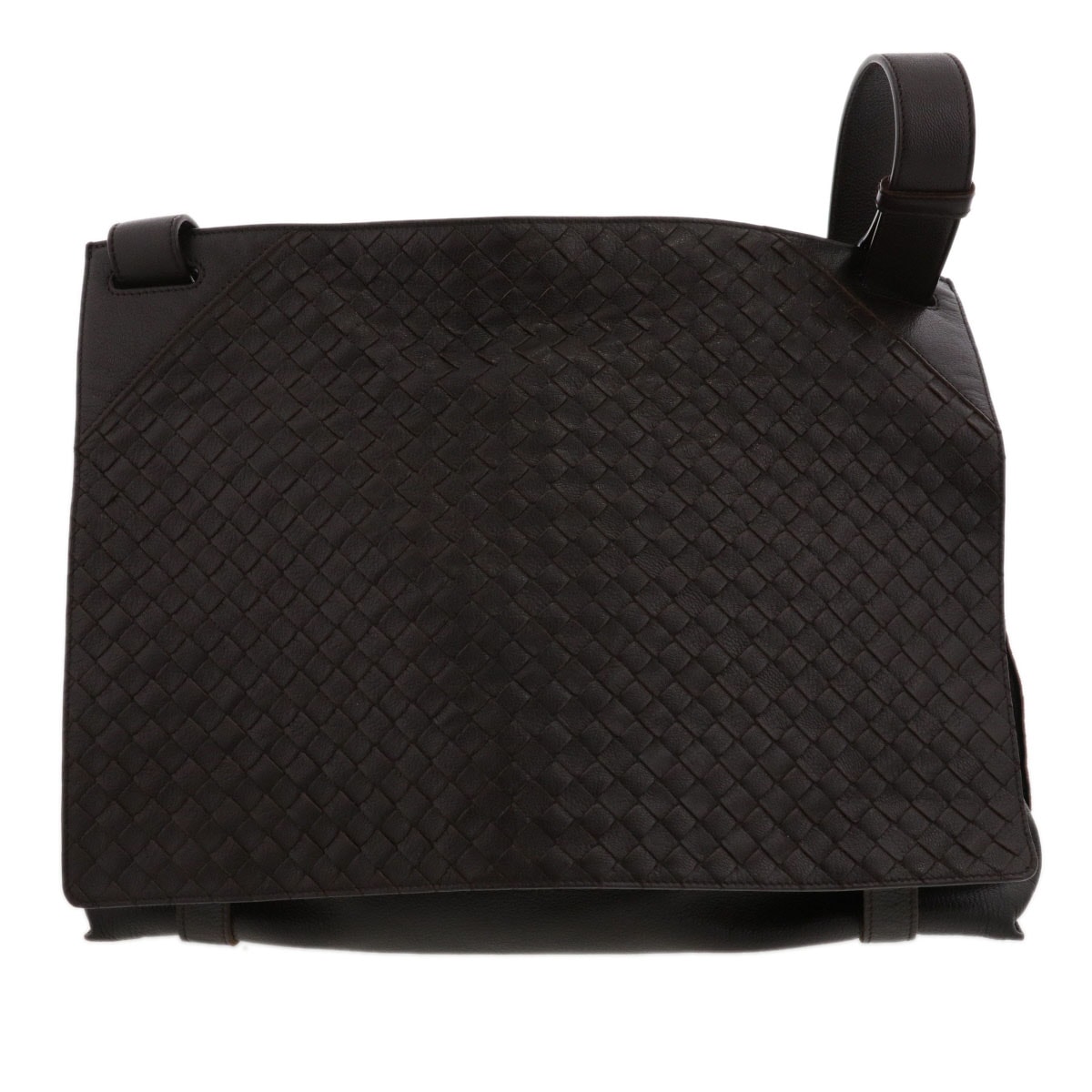 BOTTEGAVENETA ボッテガヴェネタ イントレチャート ショルダーバッグ ショルダーバッグ レザー ブラウン  メンズ【中古】