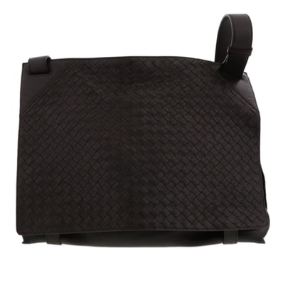 BOTTEGAVENETA ボッテガヴェネタ イントレチャート ショルダーバッグ ショルダーバッグ レザー ブラウン メンズ【中古】