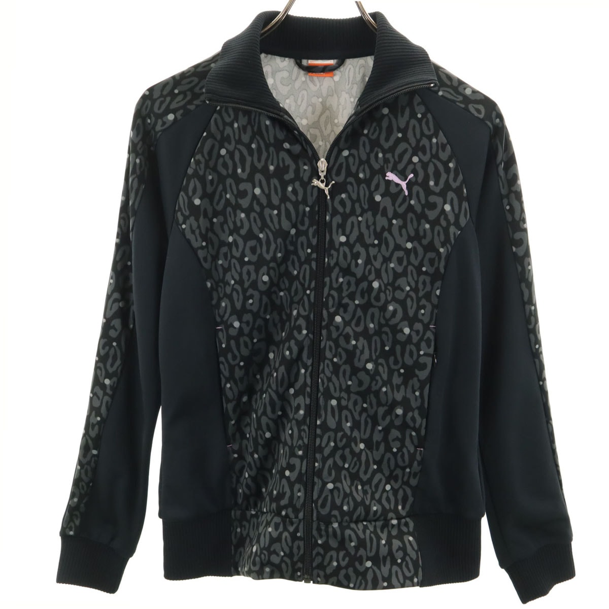 PUMA プーマ レオパード柄 トラックジャケット L ブラック ジャージ