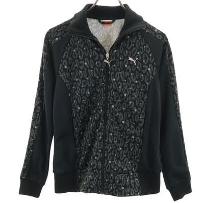 PUMA プーマ レオパード柄 トラックジャケット L ブラック ジャージ