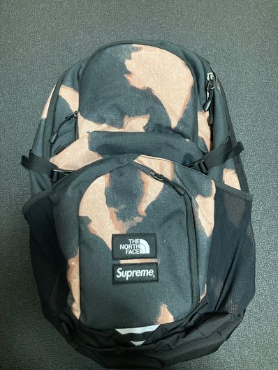 Supreme x The North Face Bleached Denim Print Pocono Backpack "Black"