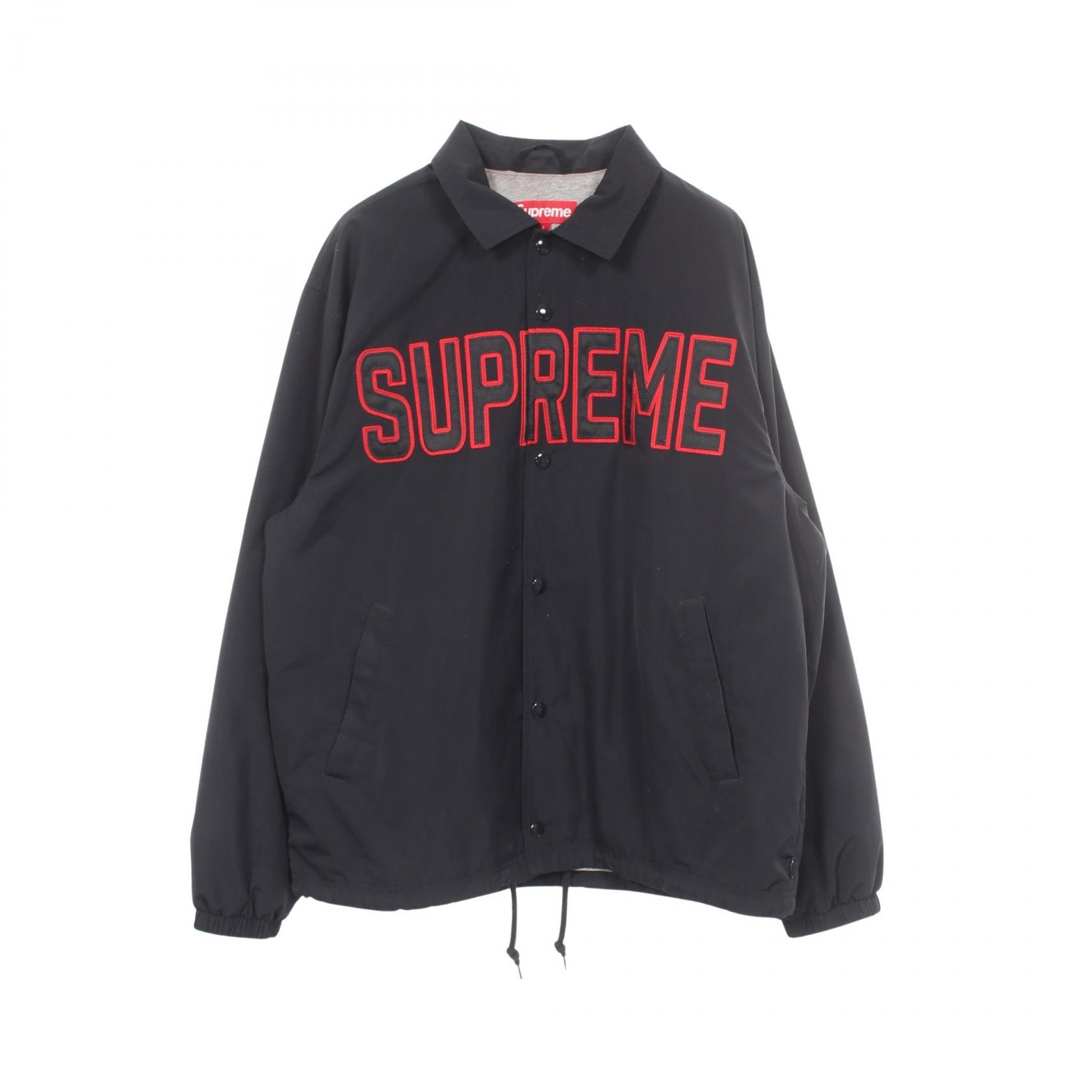 シュプリーム Supreme Spellout Coaches Jacket ブルゾン 衣料品 アウター ポリエステル メンズ ブラック系 / レッド系 【中古】