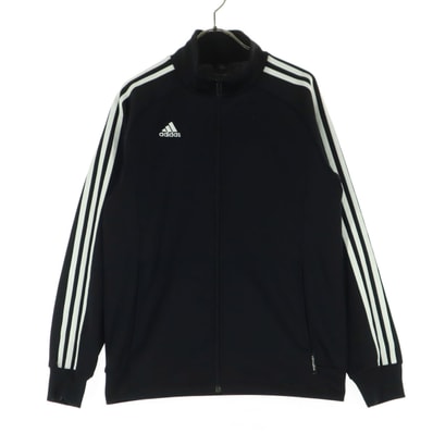 adidas アディダス ワンポイントロゴ 長袖 トラックジャケット S ブラック